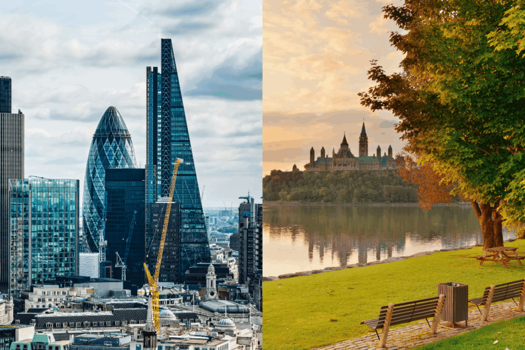 The Best Working Holiday Destination: London versus Ottawa