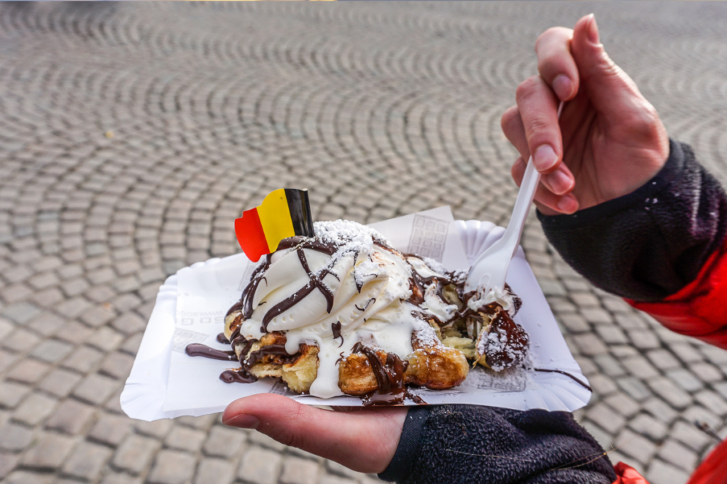 Fun things to do on your Belgium working holiday - eat waffles